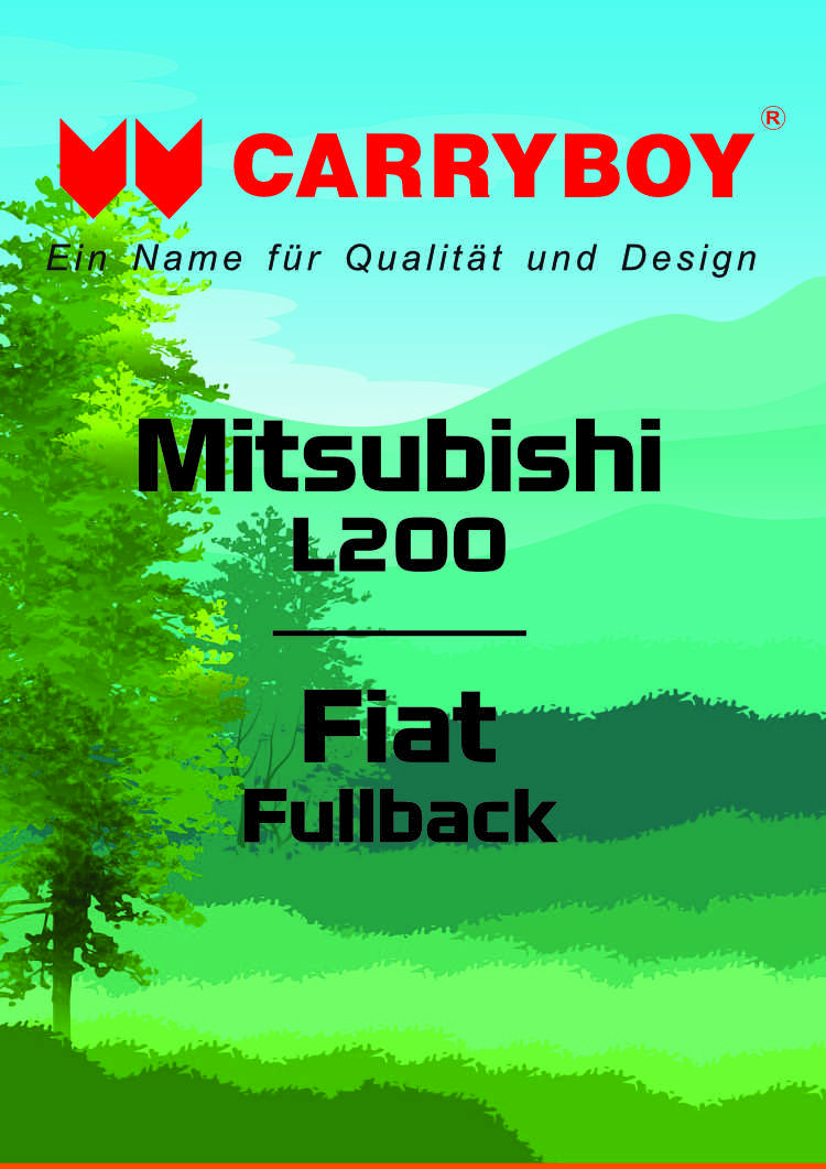 CARRYBOY Flyer Broschüre Mitsubishi L200 Fiat Fullback Hardtop Laderaumabdeckung Zubehör CARRYBOY Flyer Broschüre Mitsubishi L200 Fiat Fullback Hardtop Laderaumabdeckung Zubehör