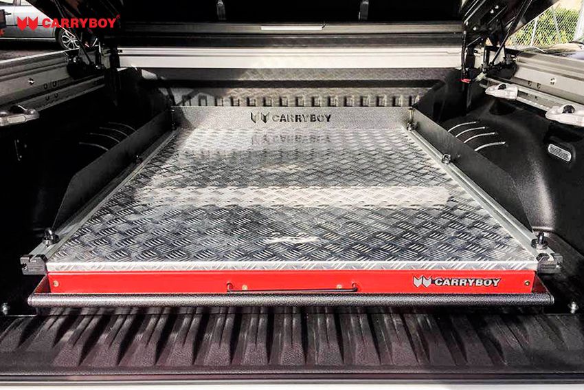 CARRYBOY Ladebodenauszug ausziehbare Ladefläche 350kg Belastung Aluminium premium Ladeboden