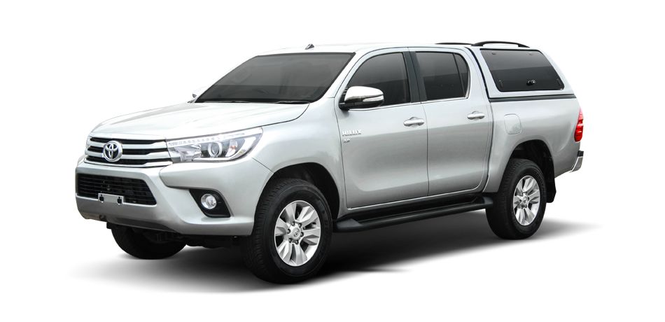 CARRYBOY GFK Hardtop Schiebfenster Klappfenster Kombination Toyota Hilux Revo Invincible Doppelkabine belastbare Dachreling